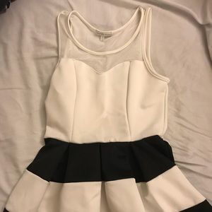 color block mesh cocktail dress